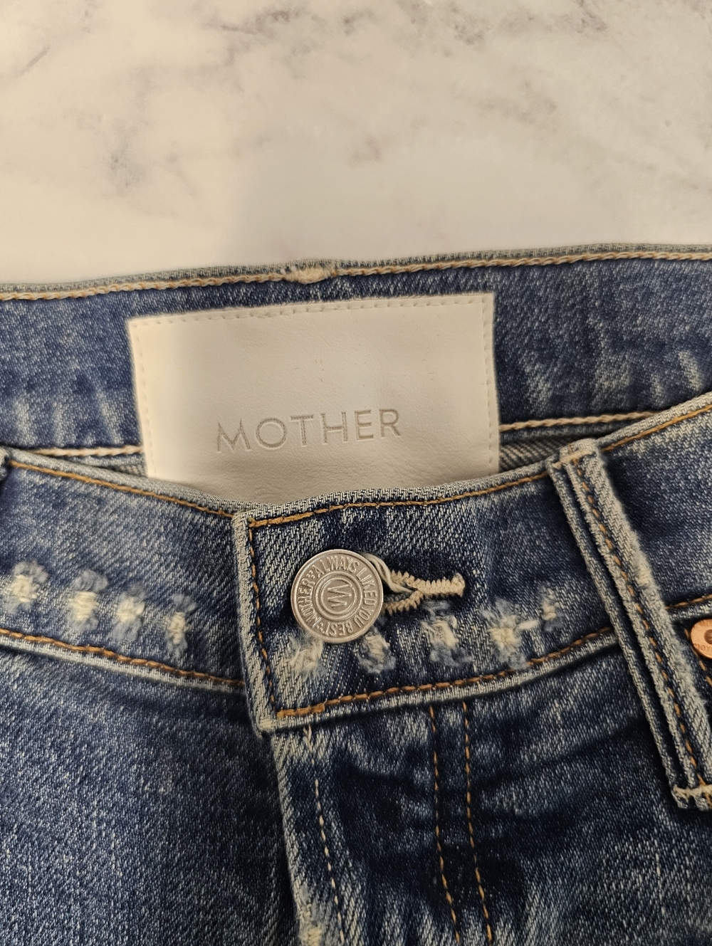 MOTHER Superior The Trickster Ankle High Rise Straight Leg Blue Jeans 27 - Picture 9 of 13